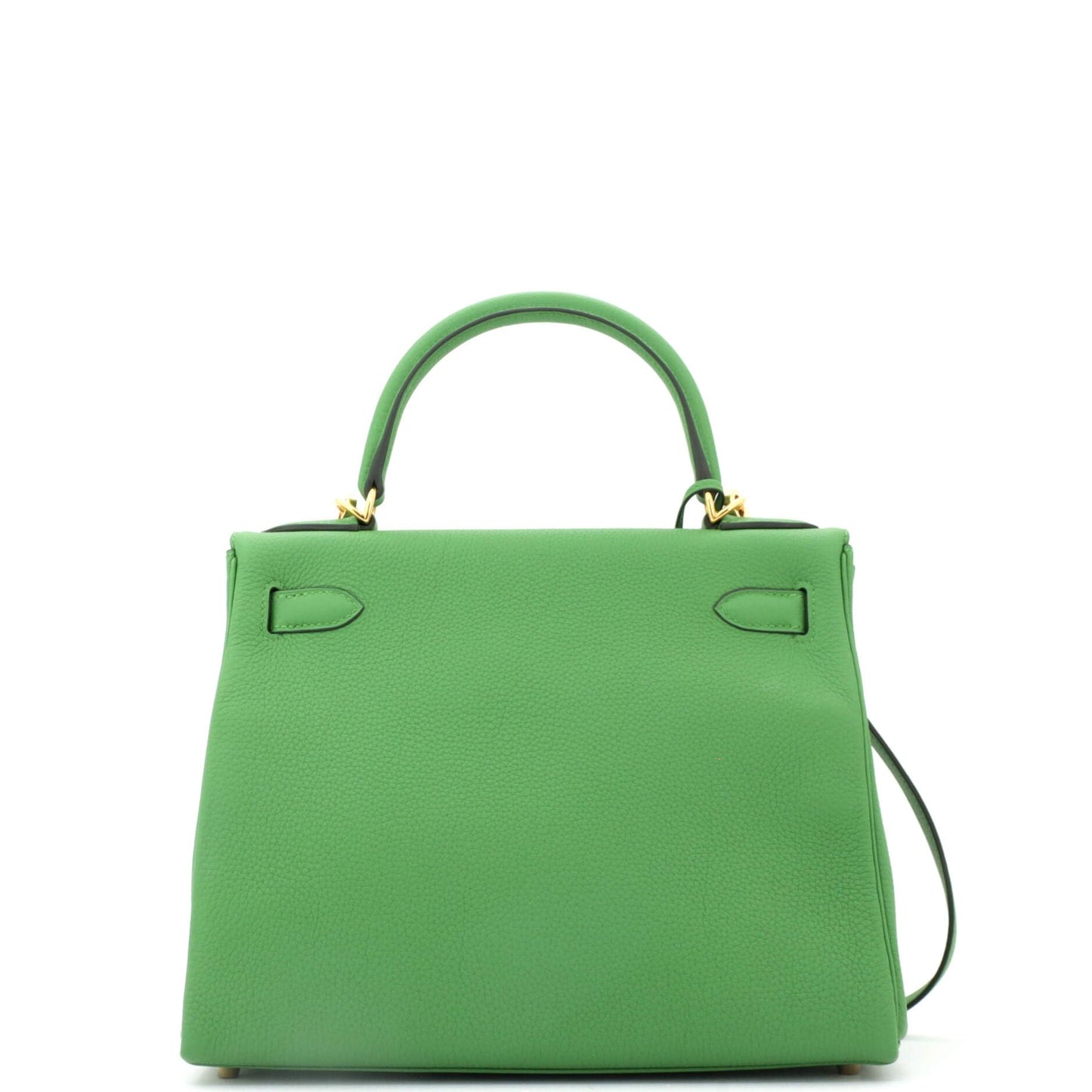 Hermes, Pre-Loved Kelly Handbag Green Togo with Gold Hardware 28, Green