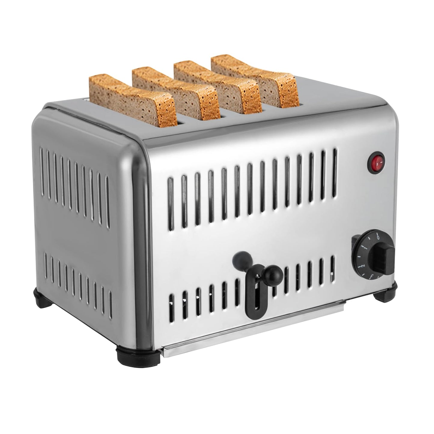 4 Slice Toaster Commercial Bread Baking Machine, Stainless Steel Toaster for Restaurant and Home Kitchen