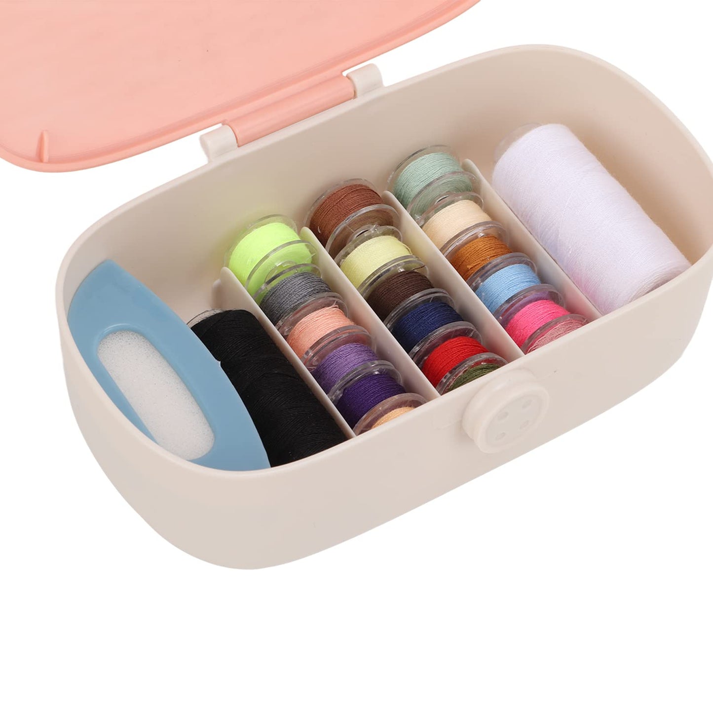 Mini Sewing Kit Portable Travel Small Needle and Thread Kit Sewing for Basic Repairs Plastic Polyester 1 Set Light, Space Saving Sewing