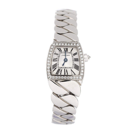 Cartier, Pre-Loved La Dona de Cartier Quartz Watch White Gold with Diamond Bezel 18