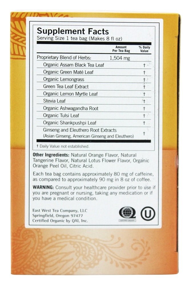 Yogi Sweet Tangerine Positive Energy, 16 Tea Bags, Packaging May Vary (Pack of 1)