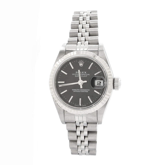 Rolex, Pre-Loved Oyster Perpetual Datejust Automatic Watch Stainless Steel and White Gold 26