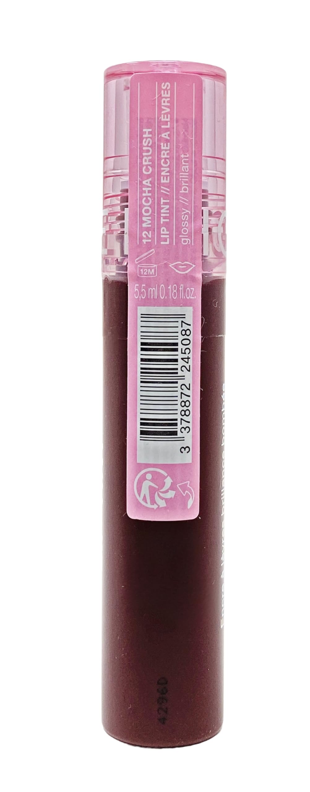 SEPHORA COLLECTION Totally Juicy Lip Tint - 12 Mocha Crush (deep brown nude) 0.18 oz / 5.5 ml