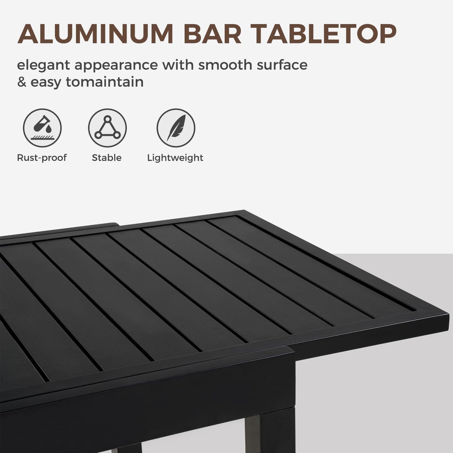 Grand patio 7-Piece Outdoor Dining Set for 6, Patio Dining Furniture Set for 6 Swivel Rope Wicker Chairs & 1 Expandable Rectangular Dining Table, Light Gray Brown