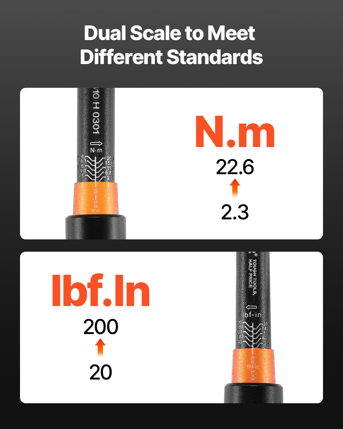 VEVOR 13Pcs Torque Wrench Set, 1/4 Inch Drive, 20-200IN.LB(2.3-22.6Nm), 72-Tooth Click Torque Wrench with Hex/Torx/Sockets, Extension Bars, for Bicycle Motorcycle Maintenance