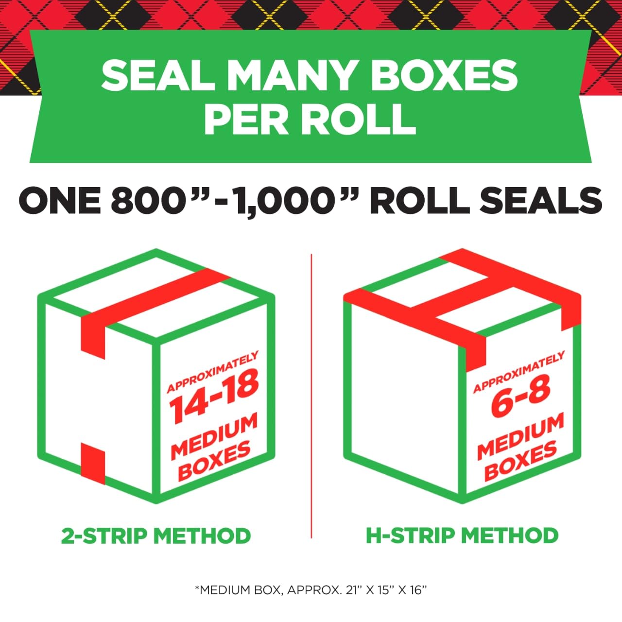 Scotch Tough Grip Packing Tape, Clear, Moving Tape That Secures Boxes up to 80 Pounds, Holiday Shipping Tape for Large Boxes, 1.88 in. x 22.2 yd., 6 Tape Rolls with Dispensers
