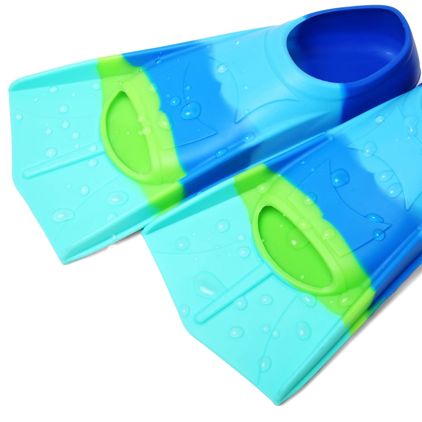 Foyinbet Kids Swim Fins,Short Youth Flippers Swimming Training Fins for Lap Swimming and Training for Children Girls Boys Beginners XS