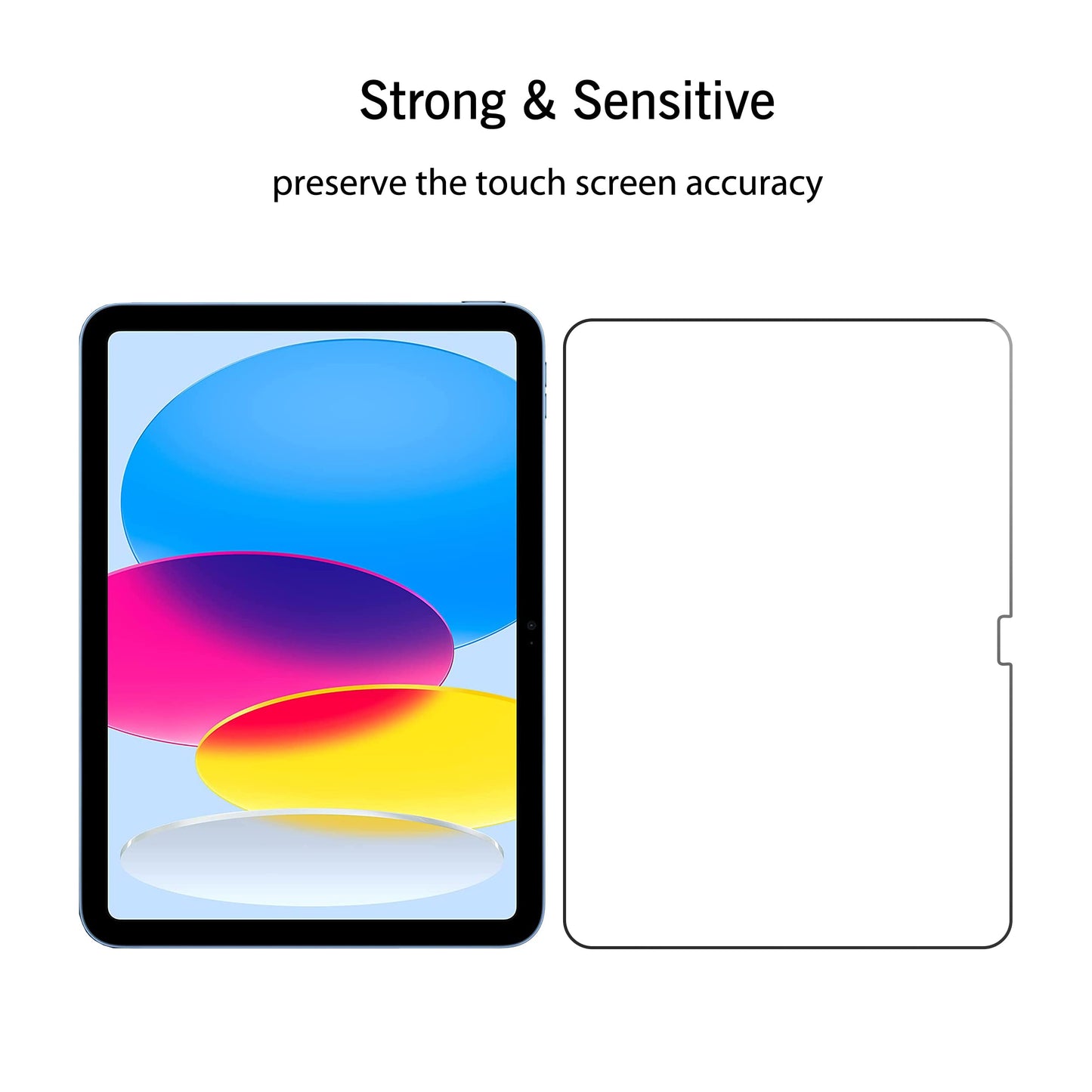 Ailun Screen Protector for iPad 11th A16 2025 [11 Inch] / 10th Generation 2022 [10.9 Inch], Tempered Glass [Face ID & Apple Pencil Compatible] Ultra Sensitive Case Friendly [2 Pack]