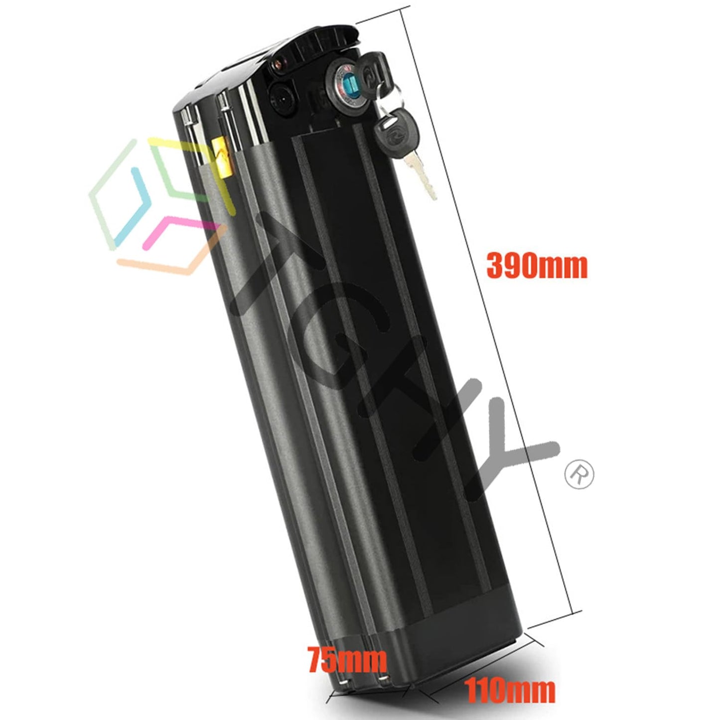 TGHY Folding Built-in Electric Bike Lithium Battery 48V 10Ah 12Ah 15Ah 20Ah Ebike Battery with Charger for 50W-1000W Hidden Folding Bicycle Motor,48v 15ah