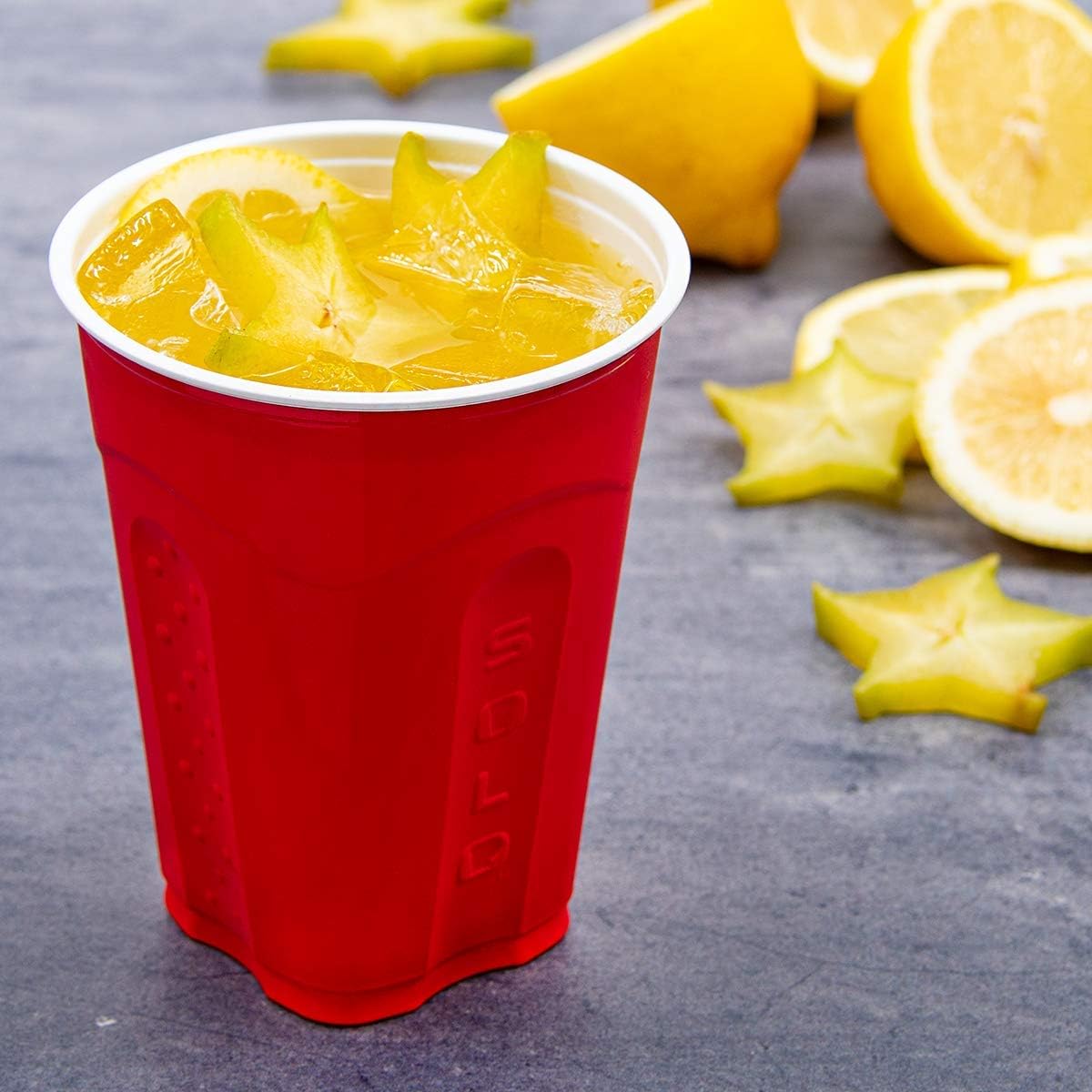 SOLO Cup Company Red Squared Plastic Party, 18 Ounce, 200 Count, 50 Count (Pack of 4)