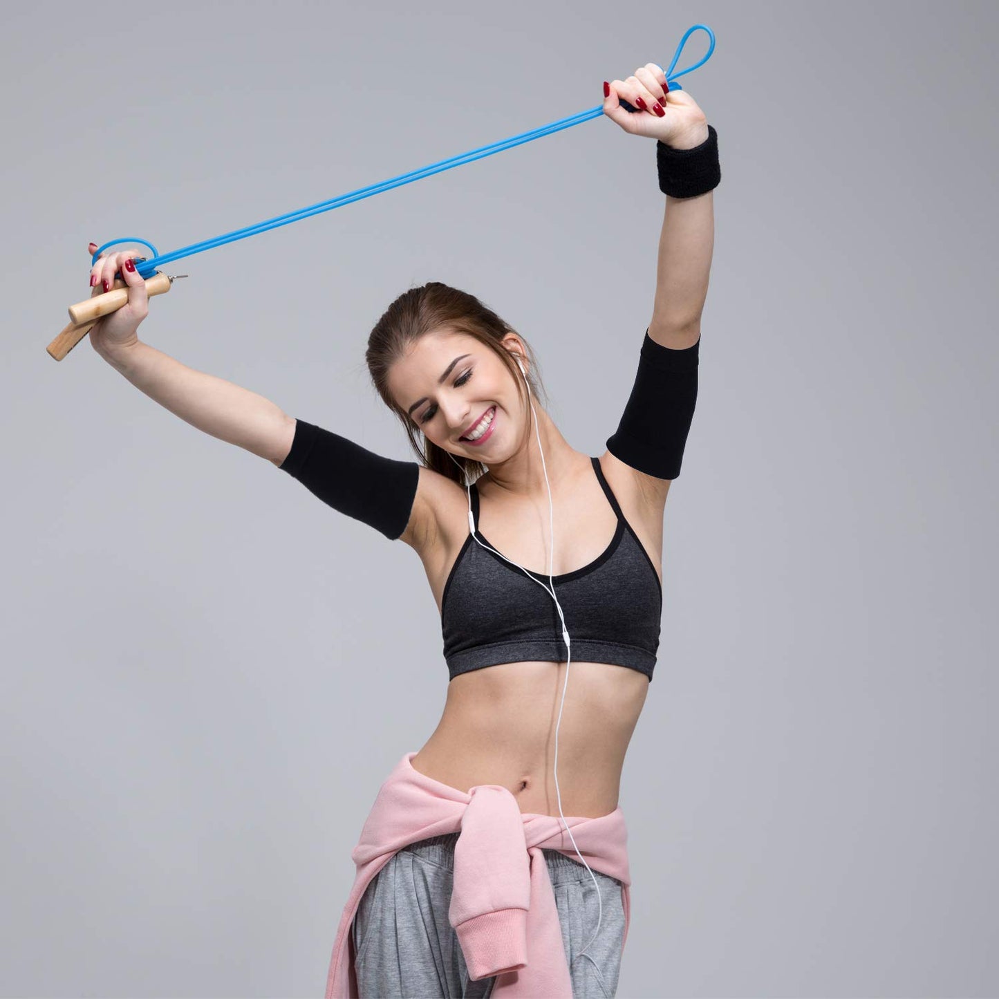 WILLBOND 4 Pairs Black Upper Arm Shaper Compression for Women Flabby Arm Compression Elastic Shapers Sport Fitness Slimming(Black)