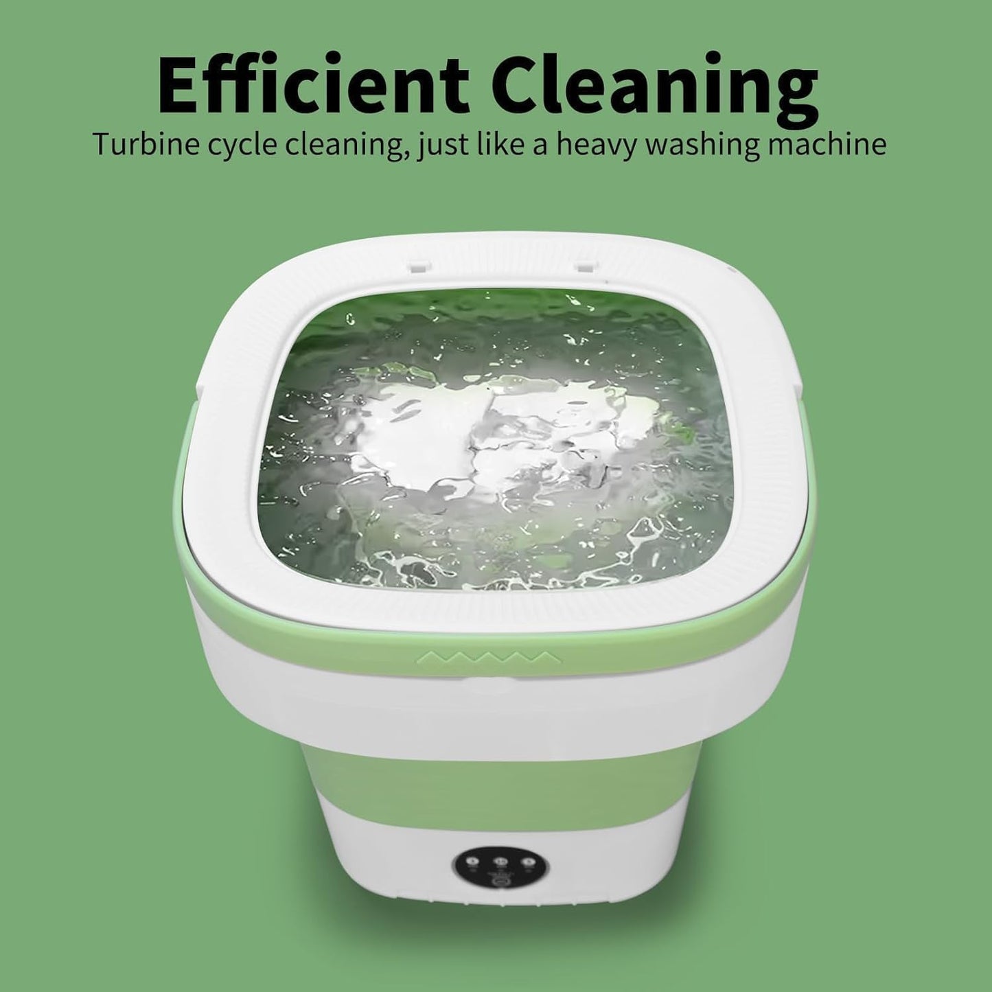 Portable Washing Machine, 16L Upgraded with Spin Basket Laundry Machine, 3 Cleaning Modes Suitable for Small Clothes, Foldable Design Ideal for Hotel, Campain, Apartment and Home