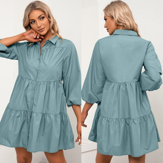 Loose Casual Single-breasted Mid-length Shirt