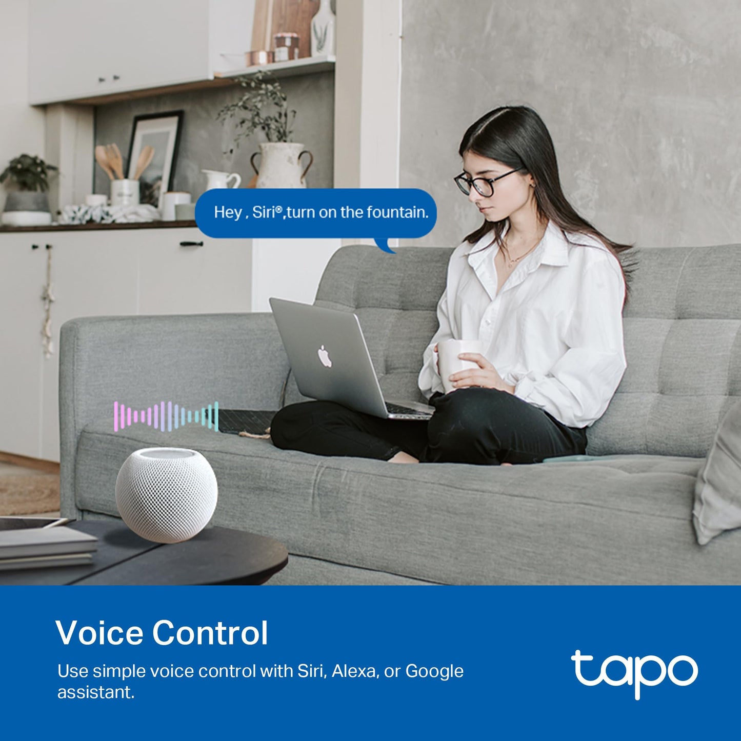 TP-Link Tapo Matter Outdoor Smart Plug, 2 Individual outlets, IP65 Weather Resistance, Works with Apple Home, Alexa, Google Home, Long Wi-Fi Range, 2.4G Wi-Fi Only, ETL Certified(Tapo P400M)