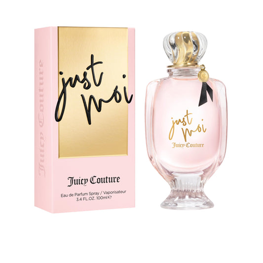 Juicy Couture Just Moi Eau de Parfum Spray for Women, Amber Vanilla Perfume with Cacao Blossom, Magnolia & Musk, Long-Lasting Scent, 3.4 fl oz