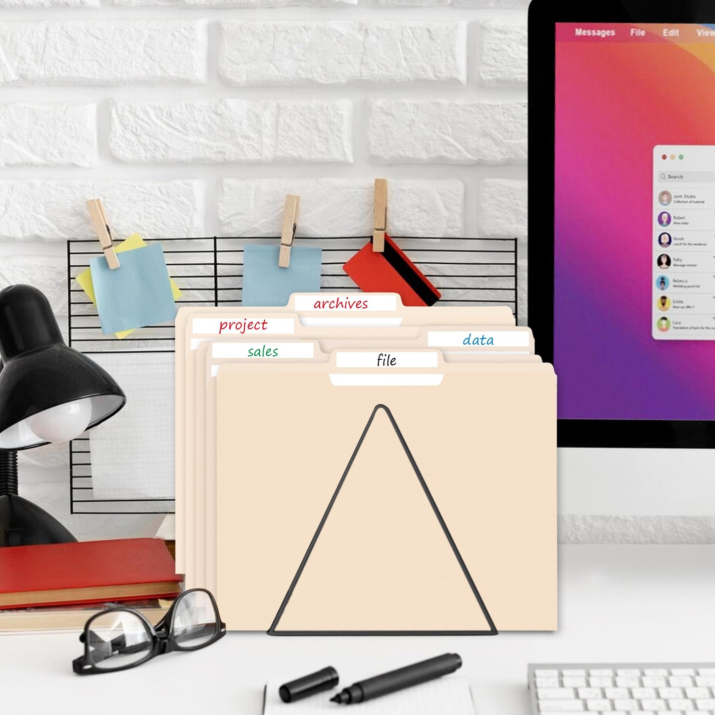 pmybupo 100PC Manila File Folder 1/3 Cut Tab Letter Size,Great for Organizing and Easy File Storage,Per Box