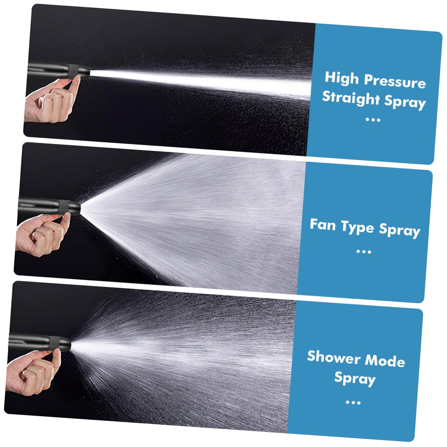 TOBBOMEY Adjustable Hose Nozzle for Car Wash and Garden Watering Durable Spray Modes for Efficient Cleaning and Plant Care