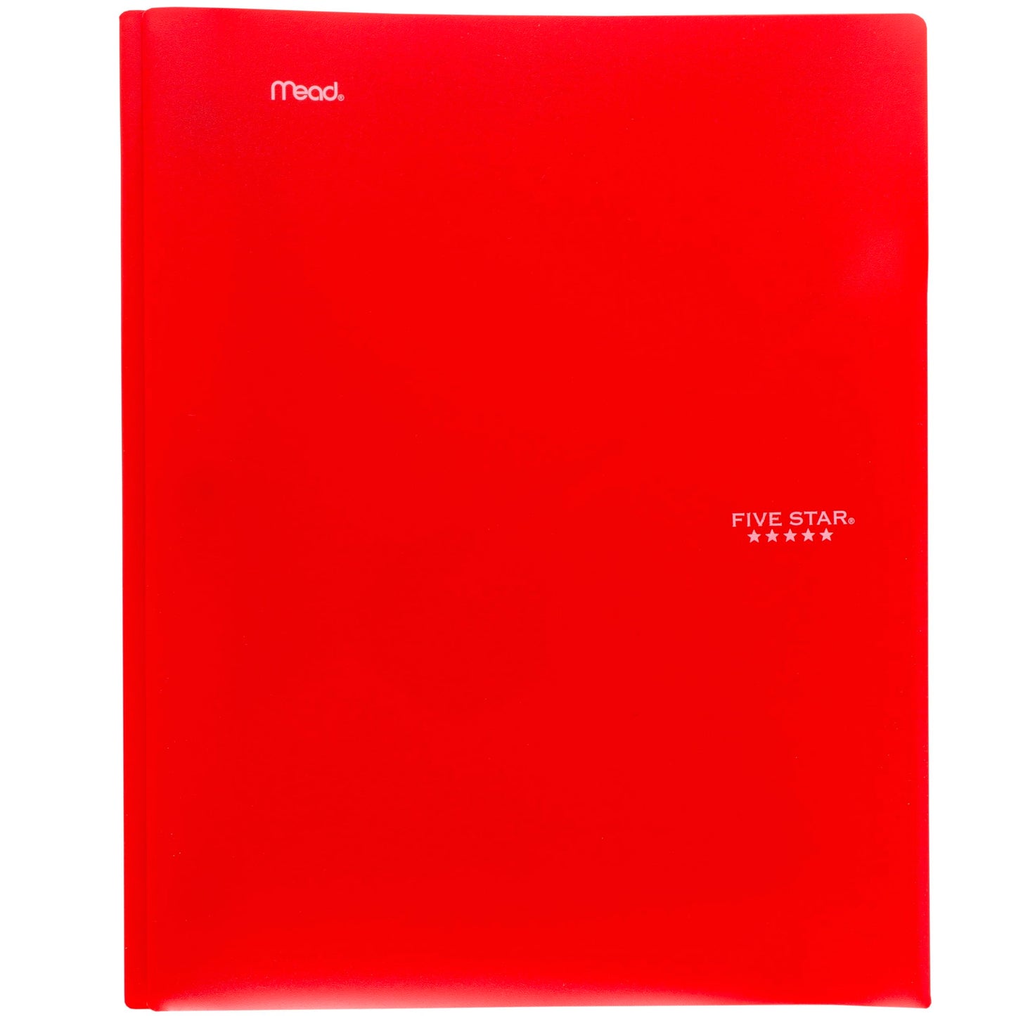 Five Star 2-Pocket Folder, 4 Pack, Plastic Folder with Prong Fasteners, Holds 8-1/2" x 11" Paper, Black, Fire Red, Forest Green, Pacific Blue (38140)