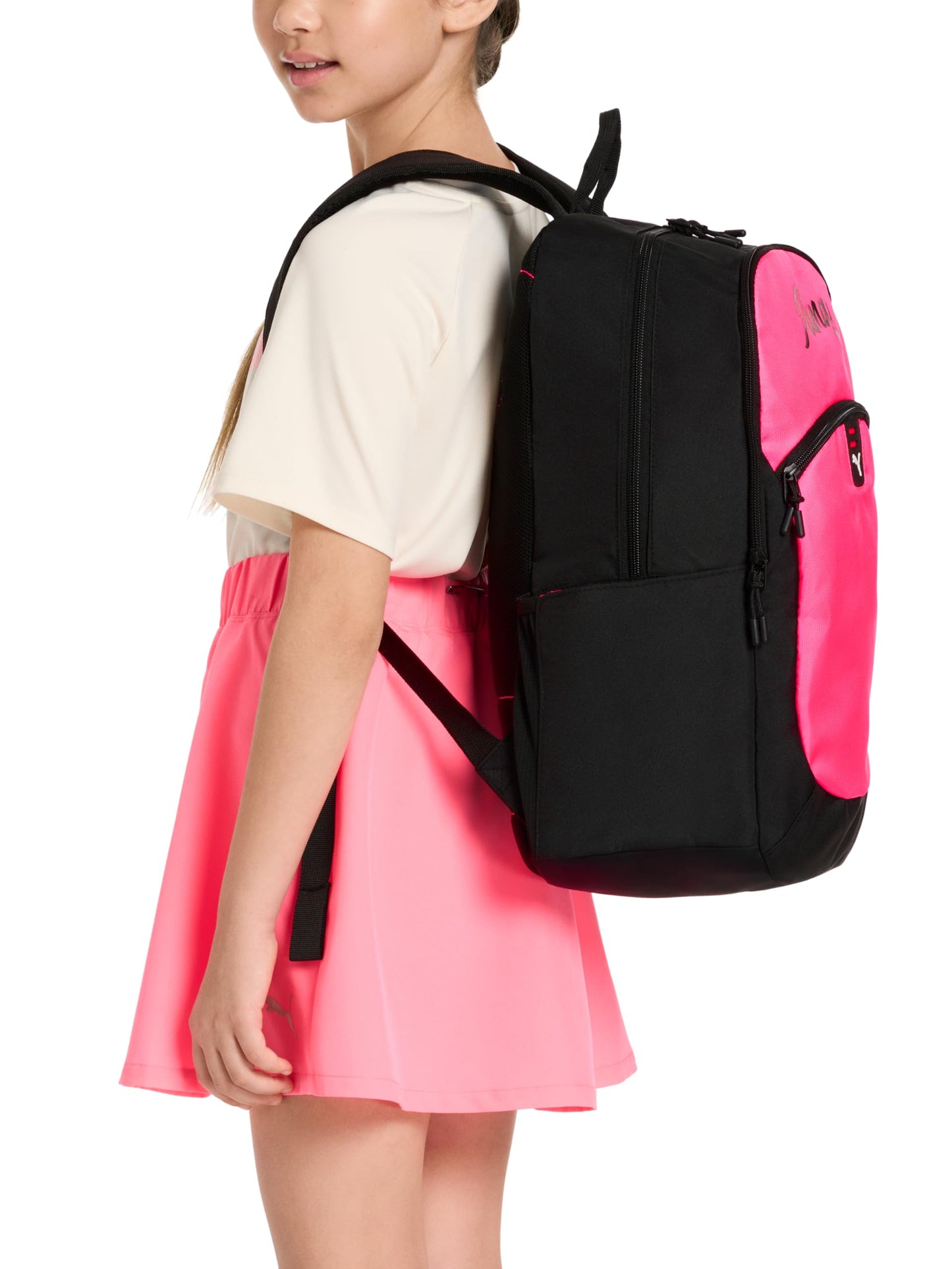 PUMA Unisex Kid's Rally Backpack, White/Safe Lake/Lilac, Large