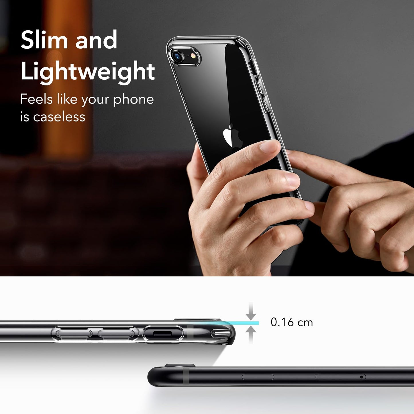 ESR for iPhone SE Case 2022/2020/3rd/2rd,for iPhone 8/7 Case, Thin Soft TPU Transparent Protective Cover, Yellowing Resistant, Zero Series, Clear