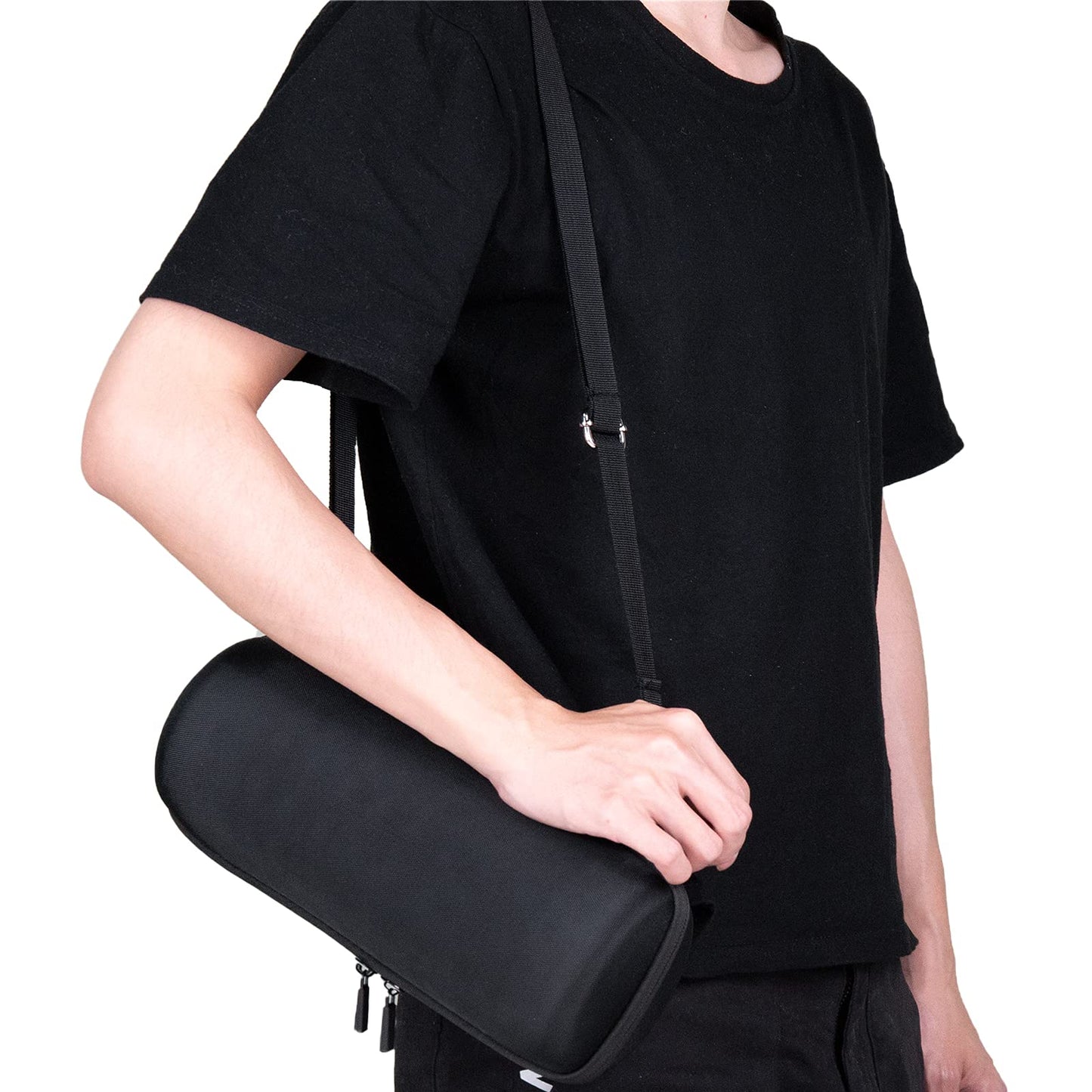 co2CREA Hard Travel Case for Replacement for JBL Charge 4 / Replacement for JBL Charge 5 Waterproof Bluetooth Speaker (Outside Black and Inside Red)