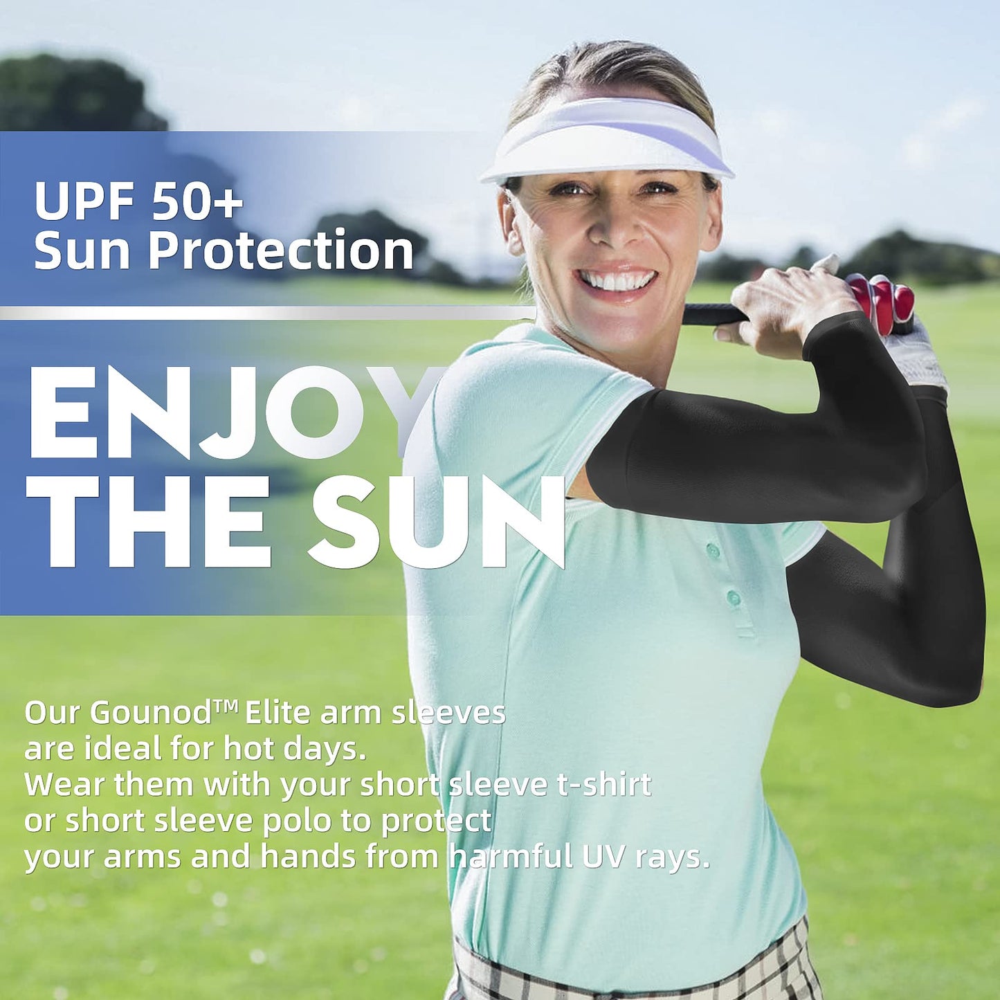 GOUNOD Arm Sleeves for Men Women,Compression Sleeves to Cover Arms for Men Working,Sun Sleeves for Men UV Protection