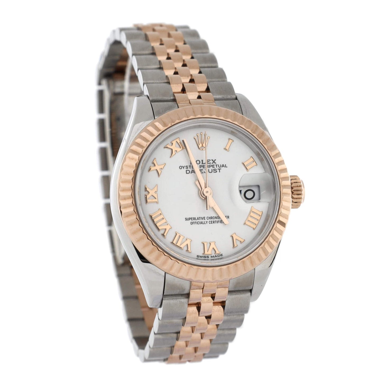 Rolex, Pre-Loved Oyster Perpetual Datejust Automatic Watch Stainless Steel and Rose Gold 28