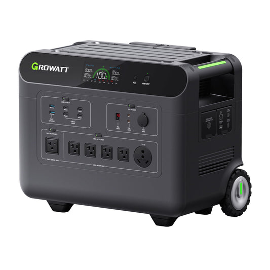 GROWATT Portable Power Station,HELIOS 3600W Electric Solar Generator,3686Wh LiFePO4 Battery,for Home Use,Emergency,Outdoor Camping,RVs, Power Outages(Solar Panel Optional)