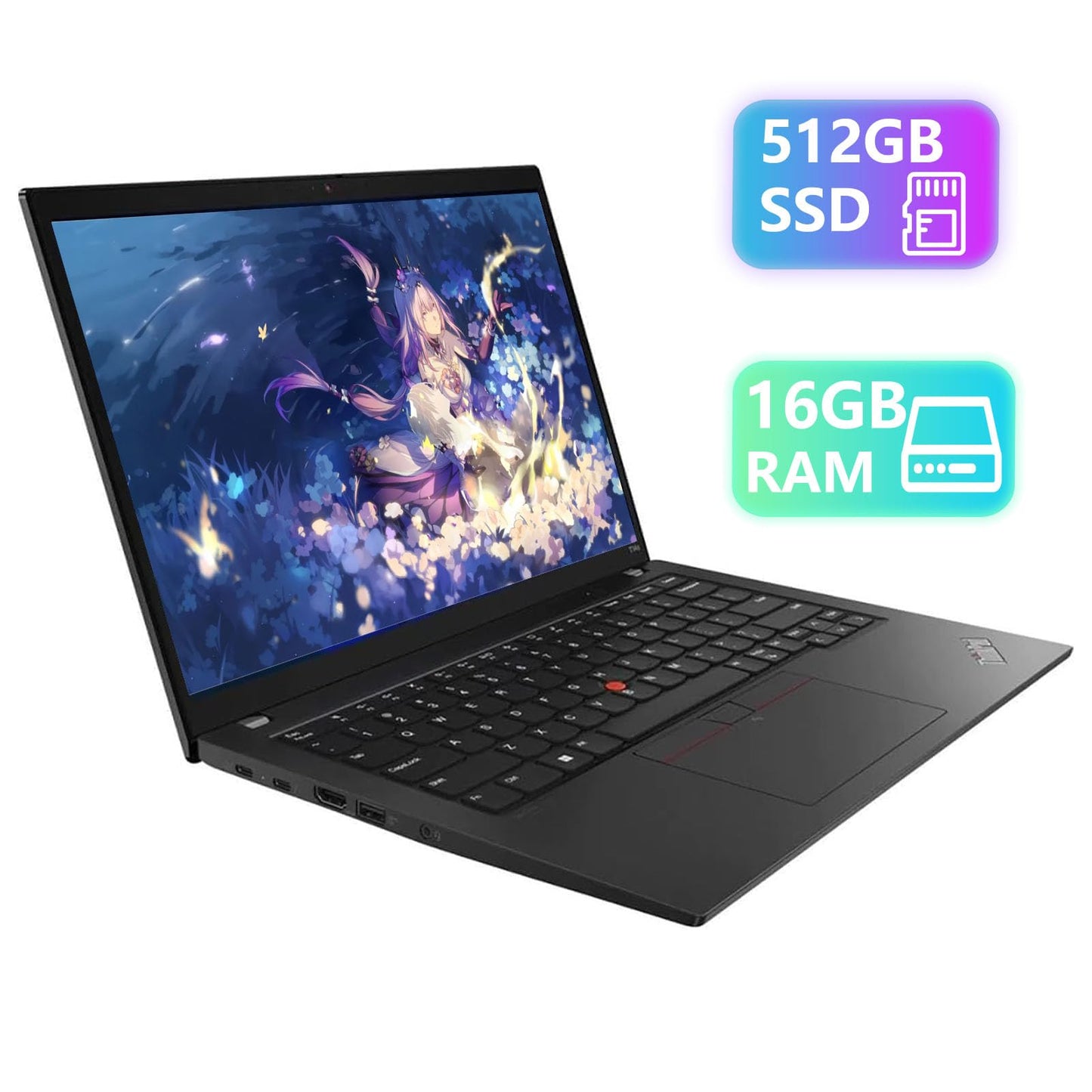 Lenovo Thinkpad T14S Business Laptop, 14" FHD (1920 x 1080), Core i5-10310U 1.7Ghz-4.4GHz, 512GB SSD, 16GB DDR4 RAM, Backlit Keyboard, Webcam, Windows 11Pro (Renewed)
