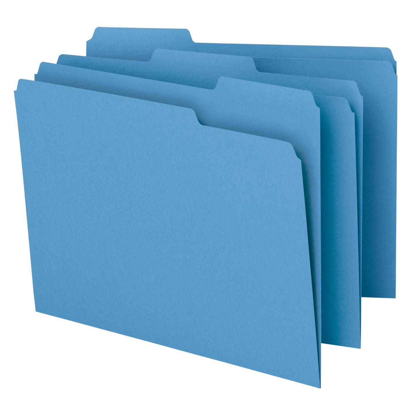 Smead Blue File Folders for Documents, with 1/3-Cut Tabs, Letter Size, Blue, 100 Pack for Easy Organization and Office Use (12043)