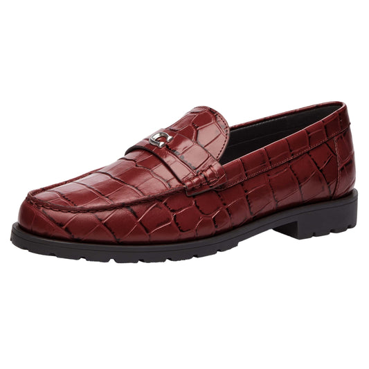 COACH Women's Jolene Loafer, Dark Ruby, 7
