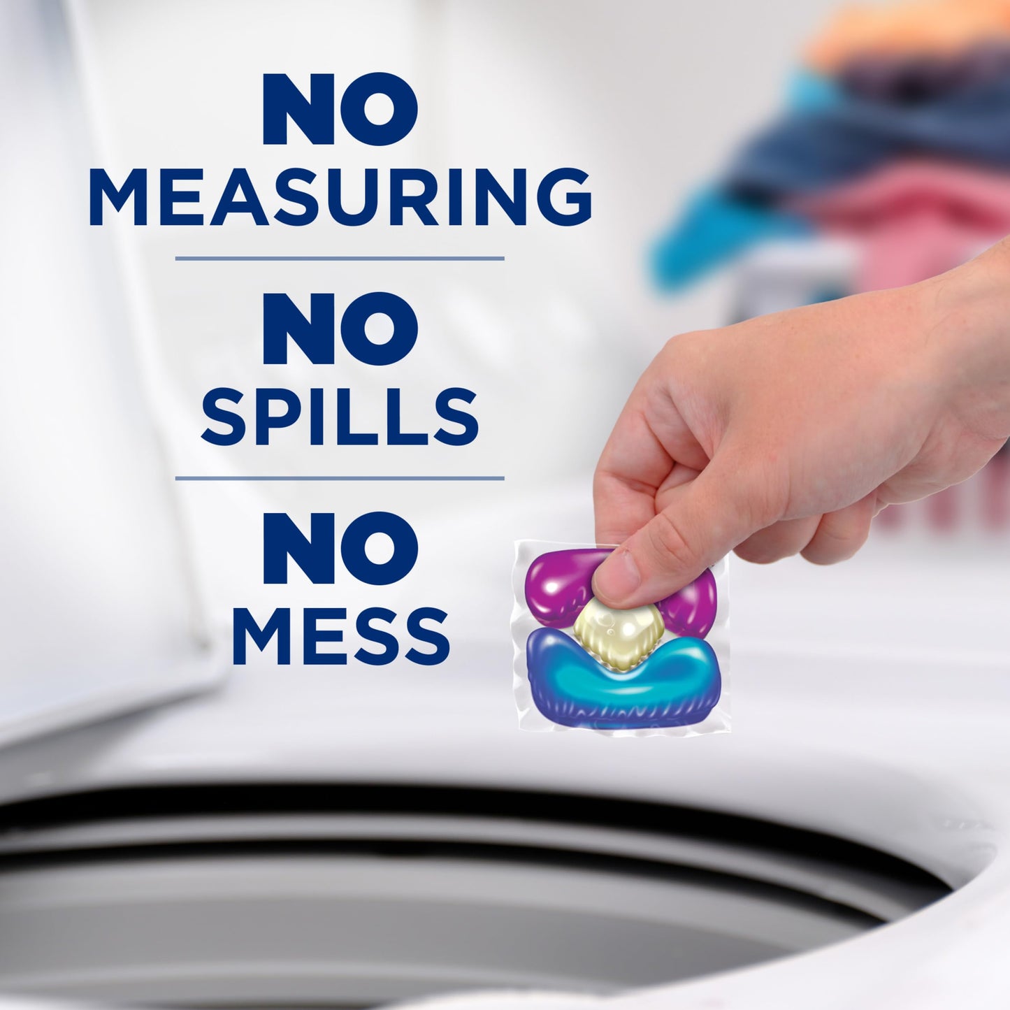 ARM & HAMMER Plus OxiClean with Odor Blasters 5-in-1 Laundry Detergent Power Paks, Laundry Odor Remover, Eliminates Odors, Attacks Stains, Fresh Burst Scent, 42 Count