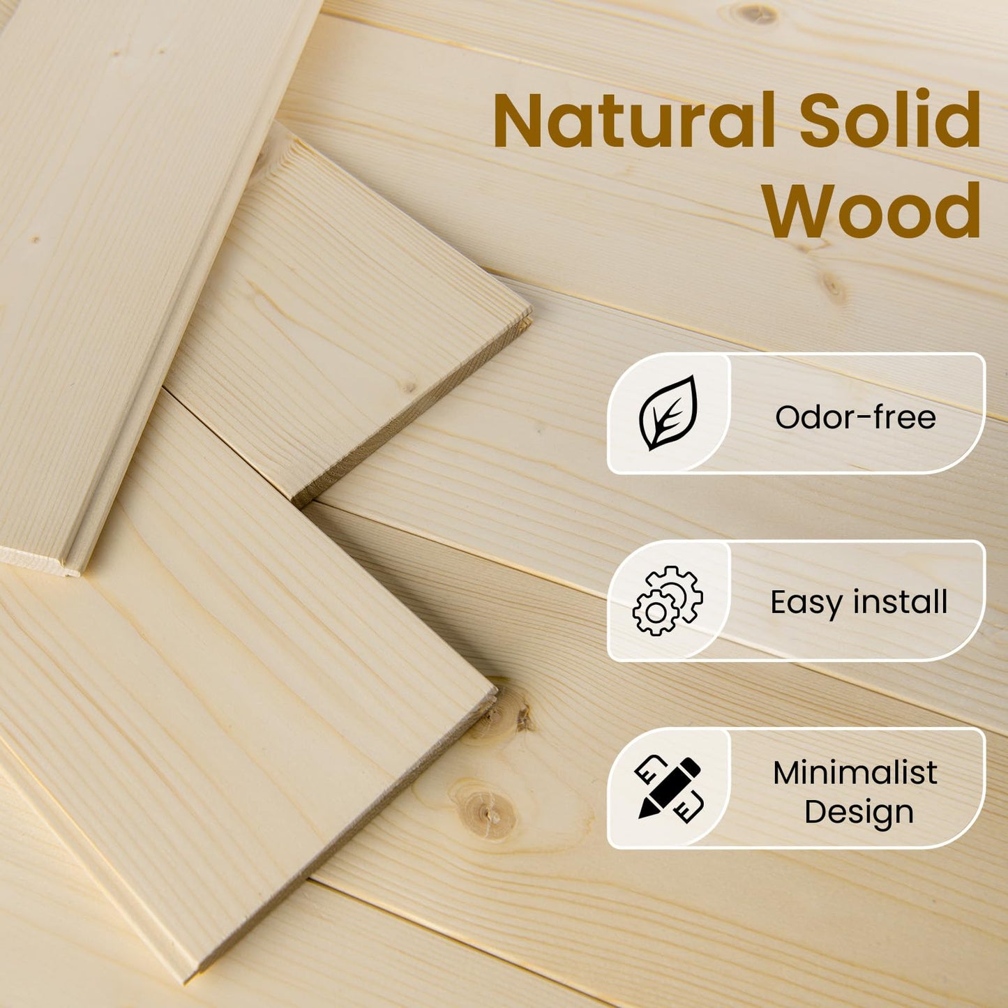 SMARTSTANDARD 36in x 84in Sliding Barn Door with 6.6ft Barn Door Hardware Kit Included, Unfinished Solid Spruce Wood Door, Assembly Required, DIY, Stainable, Natural