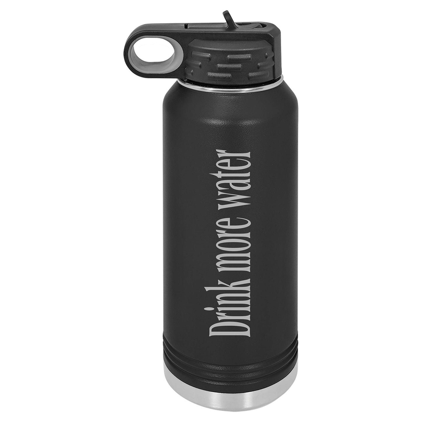 Personalized Water Bottle by Madi Kay Designs - Custom Laser Engraved, Insulated 18/8 Stainless Steel, Double-Walled, Copper Vacuum Insulated, Choose from 12 Fonts - 32 oz or 40 oz