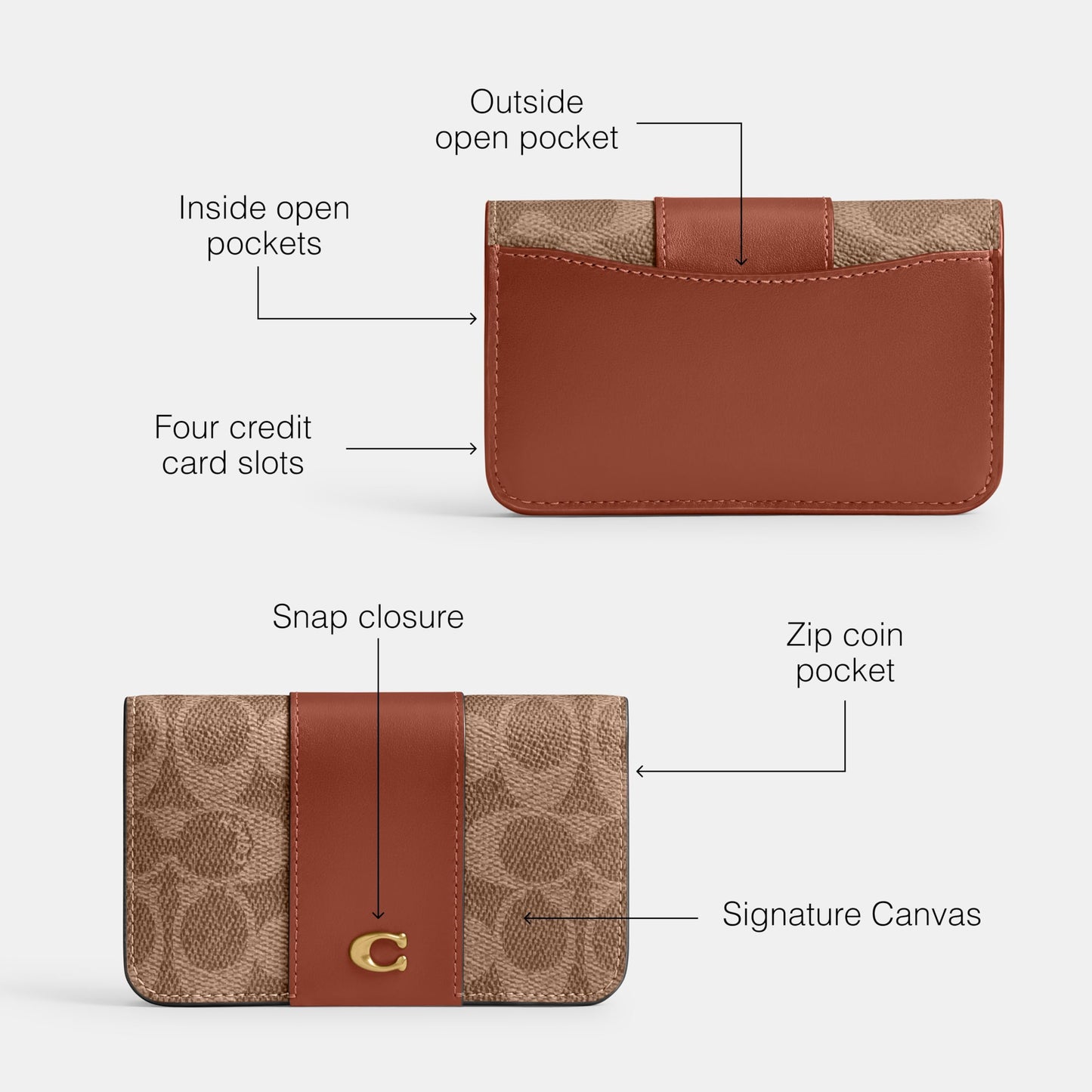 Coach Women's Slim CASE Travel Accessory-Envelope Card Holder