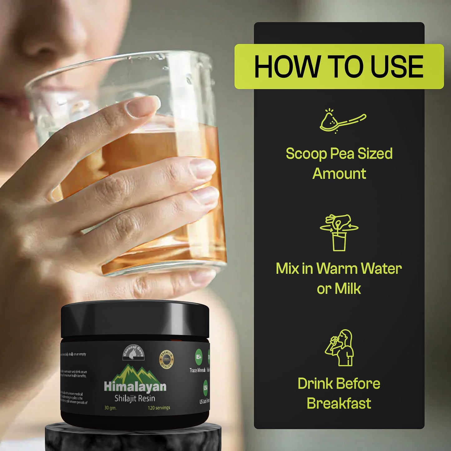 Gold Grade Shilajit Pure Himalayan Organic for Men and Women, Himalayan Shilajit 75%+ Fulvic Acid & 85+ Trace Minerals - Pure shilajit Resin for for Energy & Immunity (1, 30 Grams Pure Shilajit)