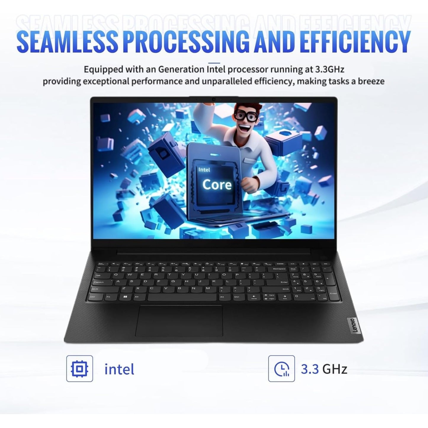 Lenovo V15 Business Laptop • 32GB RAM • 1TB SSD • Intel 4-core Processor • 15.6" FHD • Ethernet Port • HDMI • Windows 11 Pro • Sleek Design • Effortless Elegance