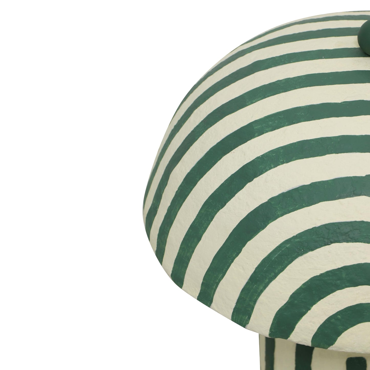 Tov Furniture Maiori Dark Green Striped Papier Mache Table Lamp