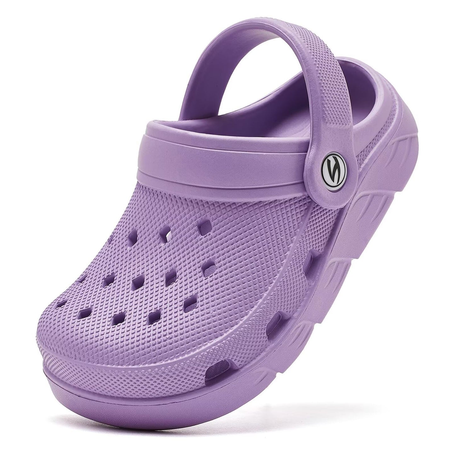 HOBIBEAR Kids Garden Clogs Toddler Sandals for Boys Girls Slipper Beach Water Shoes Slip on (Unisex Toddlers, Light Purple, Size 5 Toddler)