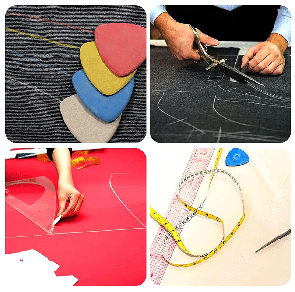 OZXTYO Triangle Tailors Chalk,Sewing Fabric Chalk and Fabric Markers for Quilting,Sewing Supplies Accessories (10Pcs)