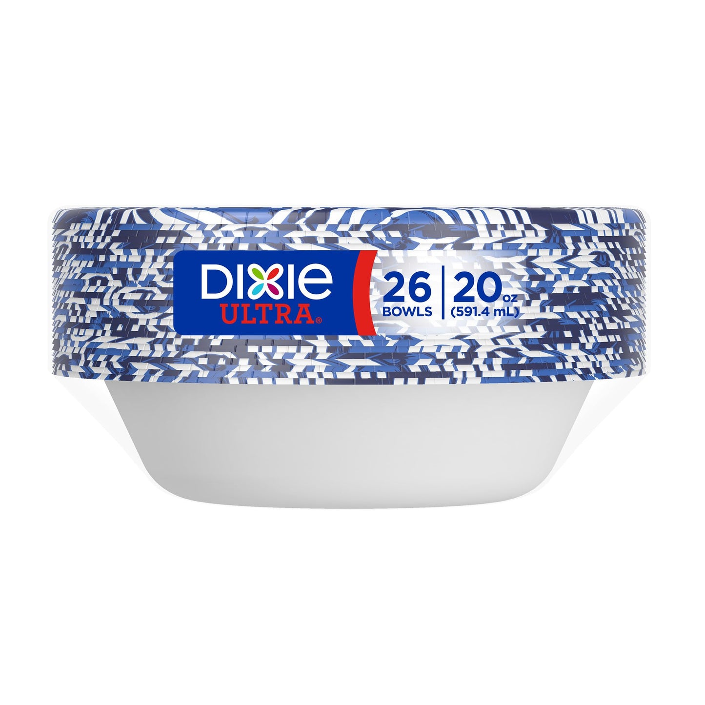 Dixie Ultra, Large Paper Bowls, 20 Oz, 26 Count (Pack of 6), Microwave Safe, Compostable, Disposable Bowls Great For Breakfast, Lunch, And Dinner Meals