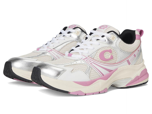 Coach Women's Mesh Sneaker, Fuchsia, 5