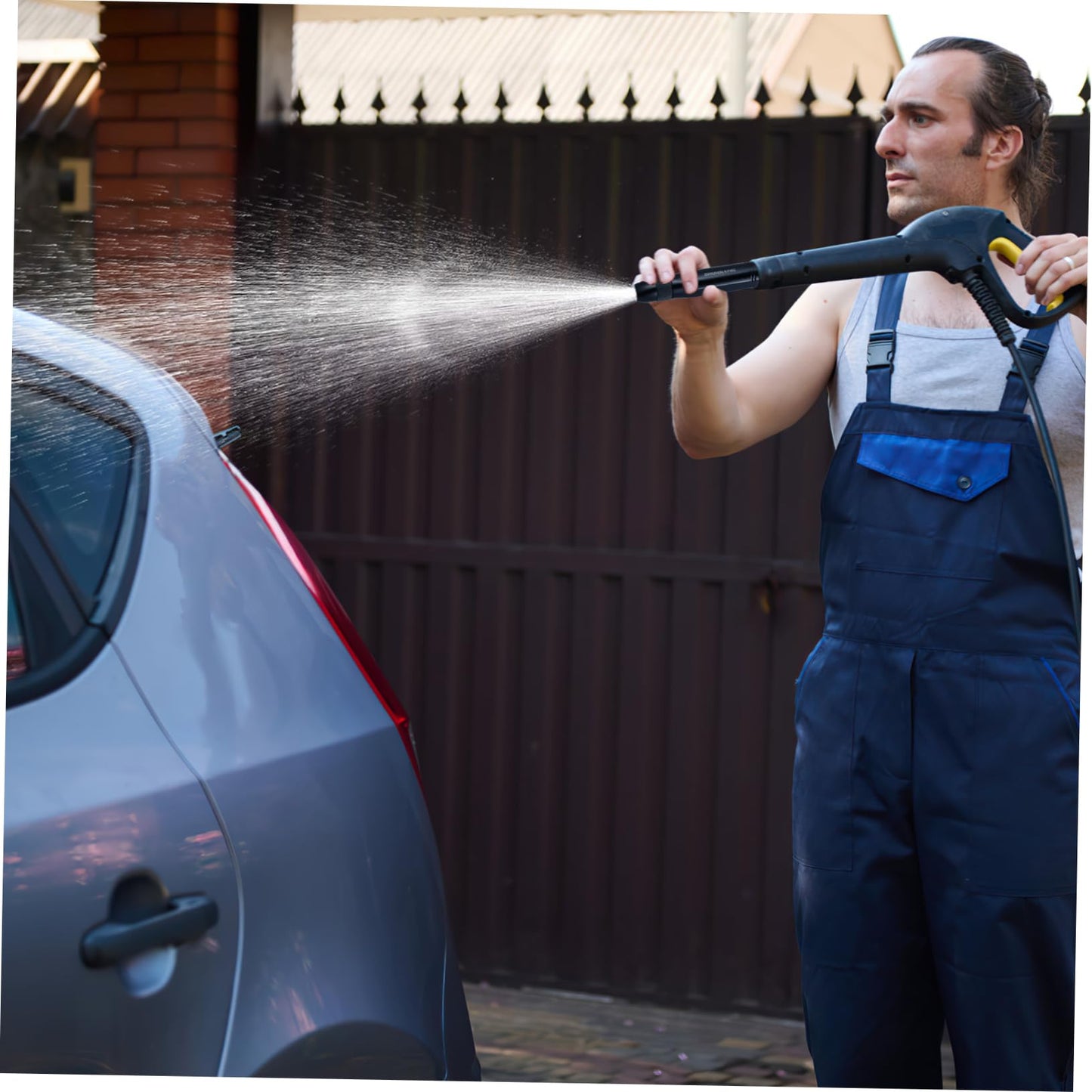 TOBBOMEY Adjustable Hose Nozzle for Car Wash and Garden Watering Durable Spray Modes for Efficient Cleaning and Plant Care