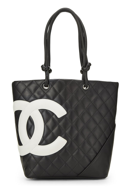 Chanel, Pre-Loved Black Quilted Calfskin Cambon Tote Mini, Black