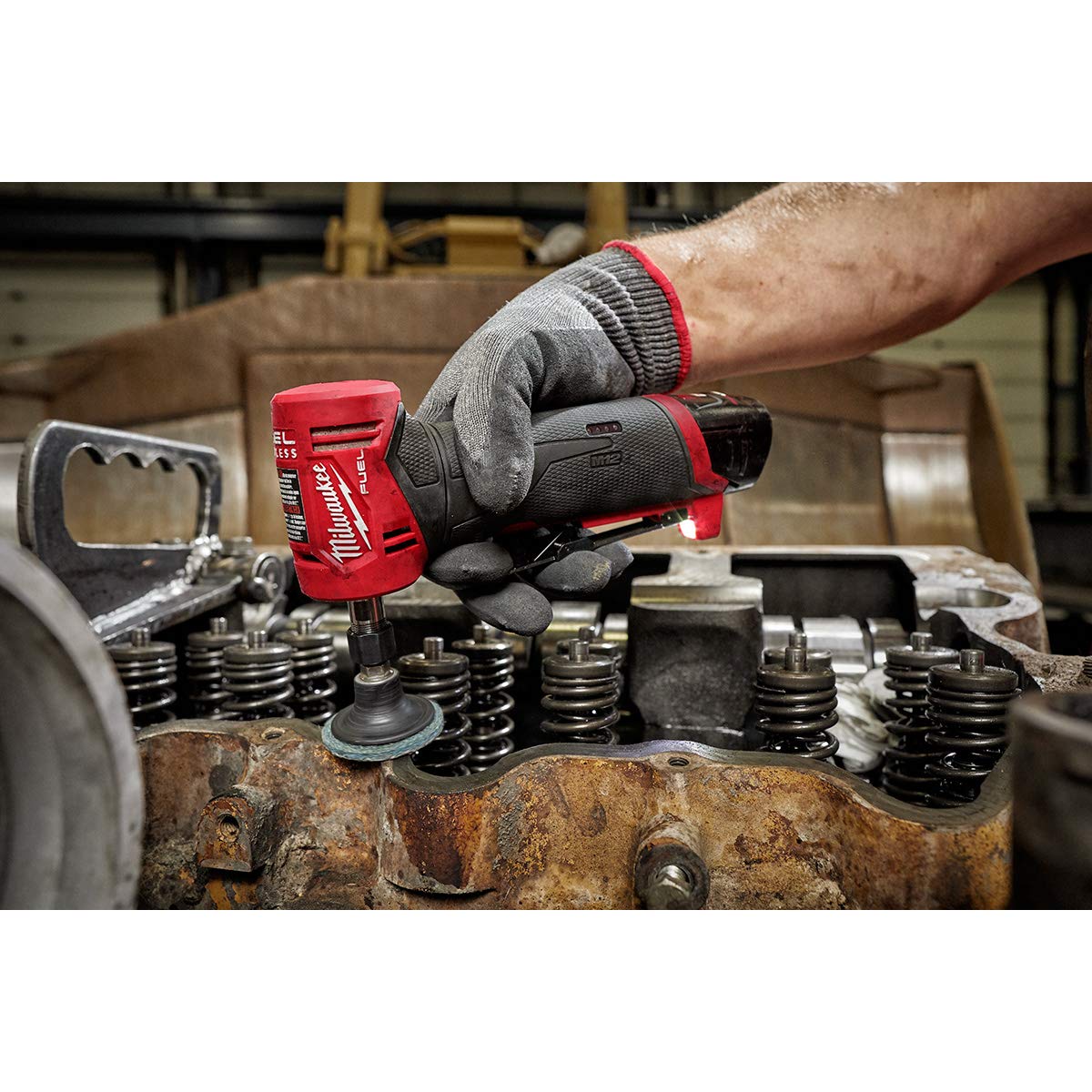 Milwaukee M12 FUEL 12V Lithium-Ion Brushless Cordless 1/4 in. Right Angle Die Grinder (Tool-Only)