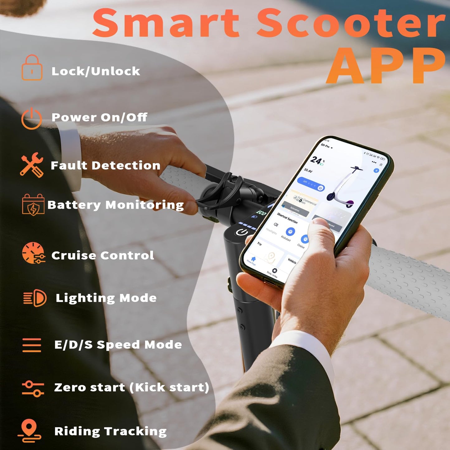 Qlaway Electric Scooter with Seat - 8.5" Solid Tire, Powerful 350W Motor, Top Speed 19 MPH, Max 16 Miles Ranges, Load 264LBS, Aluminum Alloy Frame Foldable Commuting Escooter for Adults & Teens