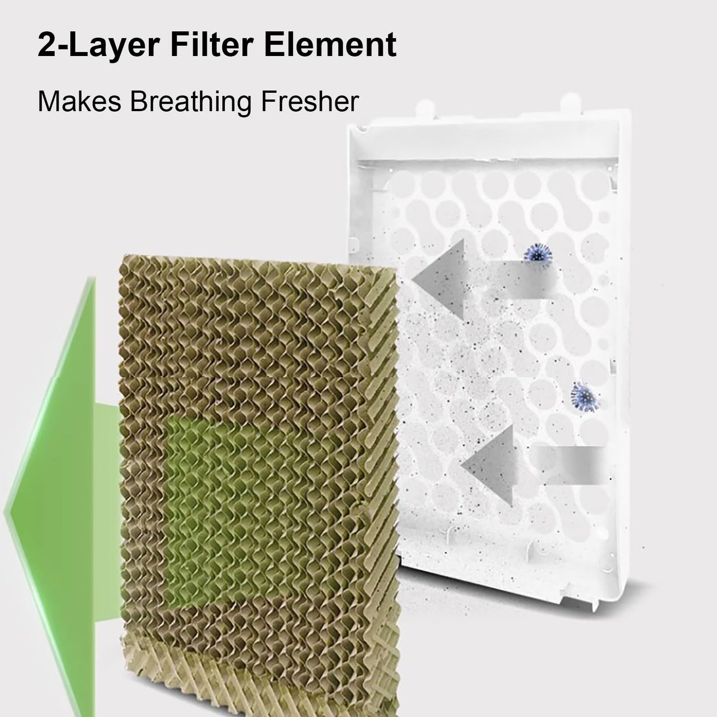 Swamp Cooler Portable, Evaporative Air Cooler, Cooling Fan with 1.6 Gallon Water Tank, Remote Control, 3 Speed 3 Modes, 4 Ice Packs, Cool Down the Room, 29 in