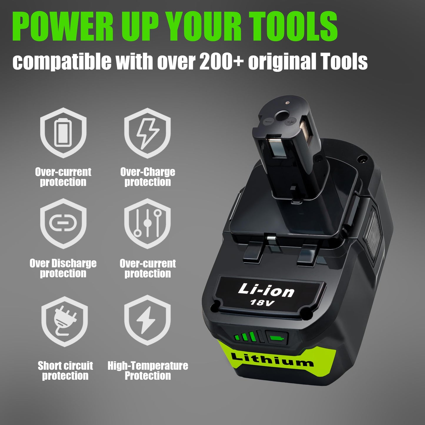 LUMMINA 2Pack 8.0Ah Battery Replacement for Ryobi 18V Lithium Battery Compatible with Ryobi 18 Volt ONE+ Plus P107 P108 P102 P103 P104 P105 P109 P122 Cordless Tools