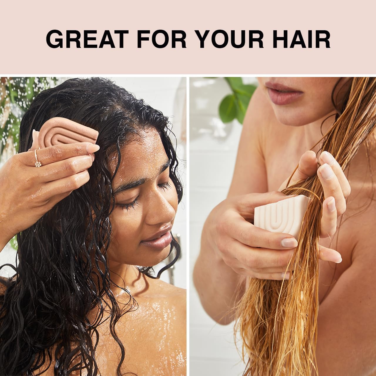 Kitsch Rice Water Shampoo & Conditioner Set - Solid Shampoo & Conditioner Bar with Protein for Strengthening Hair & Damage Repair - Paraben, Sulfate and Silicone Free - Nourishing Hair Care - 2 pack