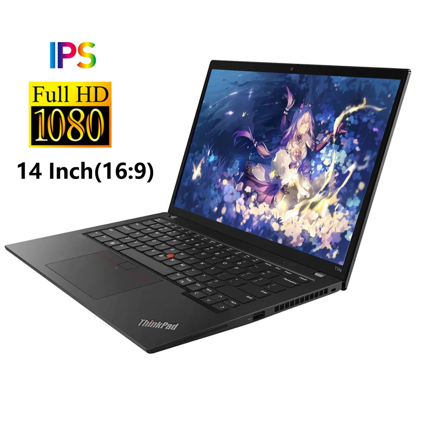 Lenovo Thinkpad T14S Business Laptop, 14" FHD (1920 x 1080), Core i5-10310U 1.7Ghz-4.4GHz, 512GB SSD, 16GB DDR4 RAM, Backlit Keyboard, Webcam, Windows 11Pro (Renewed)